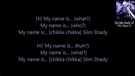 Eminem My Name Is Lyrics Youtube