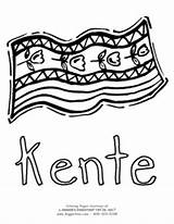 Kente Kwanzaa sketch template