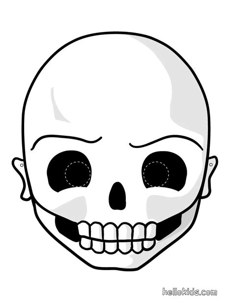 printable halloween masks skull mask  print  cut   kids