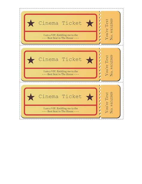ticket printable