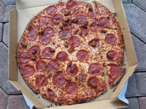 review dominos thin crust pizza brand eating