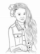 Jojo Siwa Colorear Joanie Scribblefun Joelle Addison Zombies Fashionista Kleurplaat Youtubers sketch template