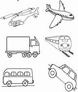 Transporte Transportes Medios Colectivo sketch template