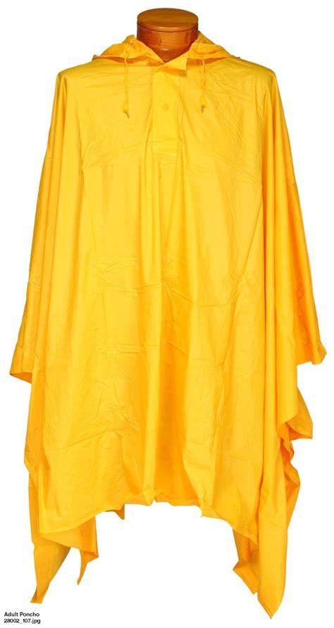 rainkist unisex adult yellow hooded rain poncho waterproof cape  size  ebay