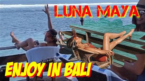 luna maya enjoy bikini in bali indonesia youtube