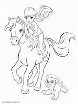 Riding Paarden Kleurplaten Characteres Rider Emma Playmobil Livi sketch template