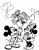 Coloring Disney Pages Valentines Valentine Princess Mickey Minnie Mouse Printable Getcolorings Getdrawings sketch template