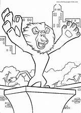 Coloring Pages Madagascar Cartoon Color Printable Character Sheets Kids Found sketch template