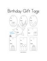 Tags Gift Birthday Coloring Change Template sketch template
