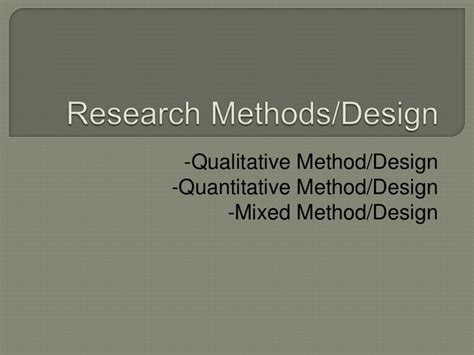 research methods  approach