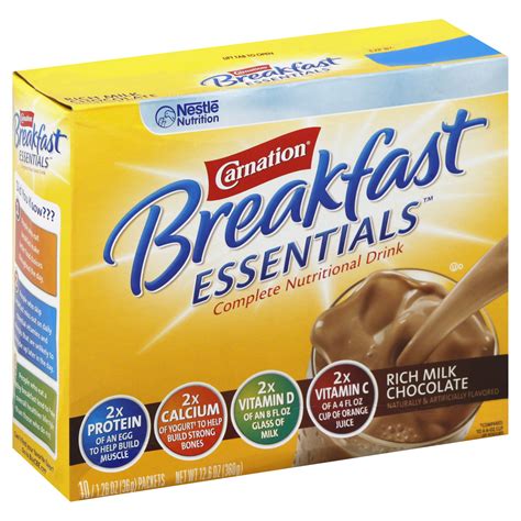 carnation instant breakfast essentials complete nutritional drink rich