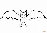 Bat Vampire Coloring Cartoon Pages Halloween Bats Sketch Outline Template Supercoloring sketch template
