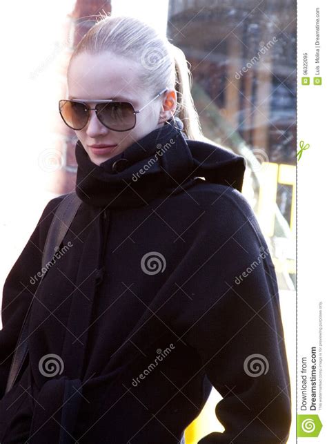 fashion model wearing sunglasses editorial image image