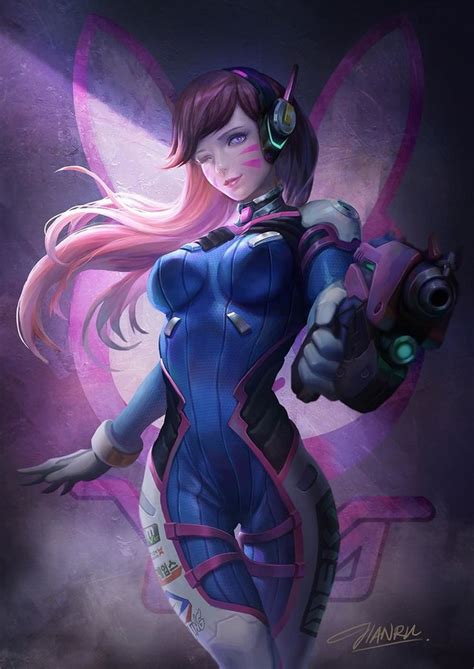 artstation d va overwatch fanart jr tam en 2020 fatale