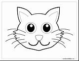 Cat Face Drawing Template Coloring Blank Pages Templates Hat Printable Simple Fluffy Cartoon Outline Cats Getdrawings Animal Sketch Personal Kids sketch template