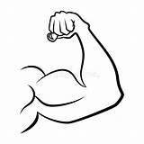 Handdrawn Starke Muskeln Pictogram Sterke Spieren Vektors Ikone Sketch sketch template