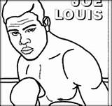 Joe Louis Pages Colouring Games Printable Boxing Champion Children Color sketch template
