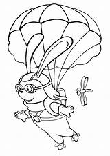 Parachute Coloring Pages sketch template