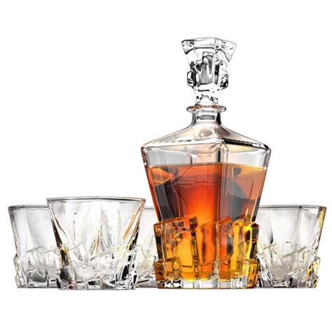 Iceberg Whiskey Decanter And Whiskey Glasses Set By Ashcroft Fine