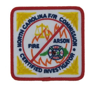 north carolina fire commission patch  emblem authority