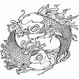 Dragon Coloring Tattoo Pages Japanese Color Getcolorings Tatt Japan sketch template