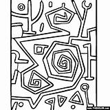 Klee Paul Coloring Pages Famous Paintings Heroic Roses Painting Artists Drawings Haring Keith Thecolor Books Gif Gogh Van Adult sketch template