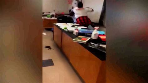Caught On Cam School Teacher Staff Member Face Off During Class Time
