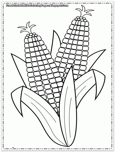 corn coloring pages printable coloring home