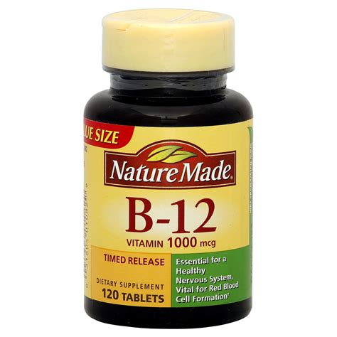 Nature Made Vitamin B 12 1000 Mcg Tablets 60 Tablets Health