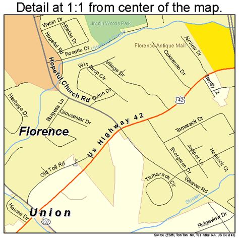 florence kentucky street map