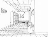 Coloring Hallway Sketch sketch template