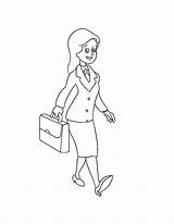 Coloring Pages Woman Business Women Color Sheet Businesswoman Place Printables sketch template