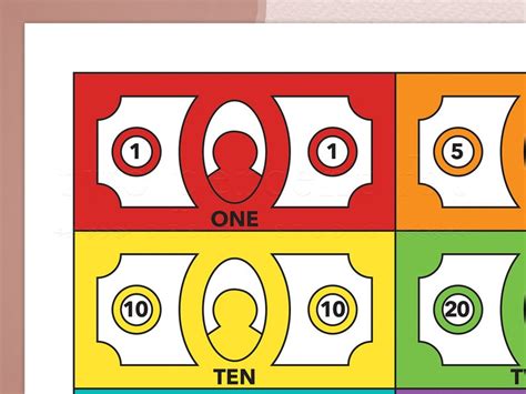 printable play money  board game board game pieces template board