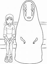 Ghibli Chihiro Spirited Viagem Rosto Visage Sans Desenhar Incantata Totoro Haku Ausmalen Lineart Citta Colorier Facil Lapiz Ponyo Ampproject Moidu sketch template