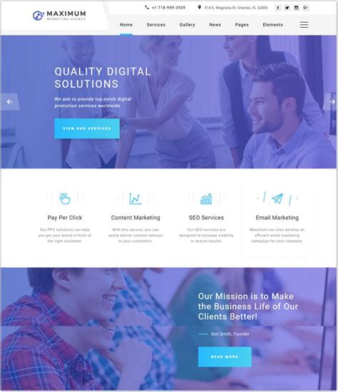 digital marketing agency website templates