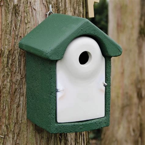 wildbird woodstone wild bird nest box green mm fsc feedem