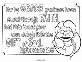 Coloring Grace Faith Pages Kids Bible Gods School Sunday Sheets Printable Children Activity Template Church Paul Christian Verses Stories Activities sketch template