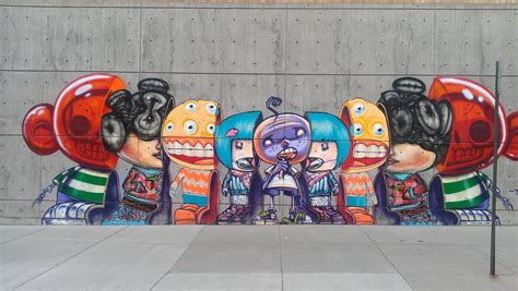 street art mural  david choe    shows   combines