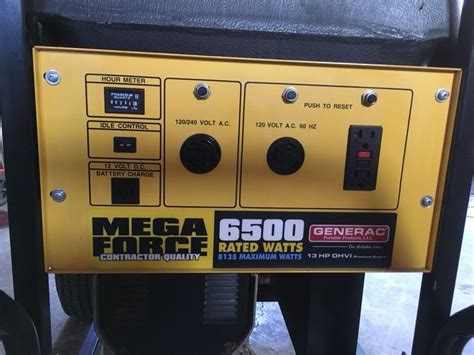 Generac Megaforce 6500 Generator Price Reduced For Sale In Turner Or