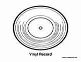 Record Player Coloring Vinyl Pages Music Template Records Sheet Cd Blank sketch template