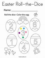 Easter Roll Dice Coloring Built California Usa sketch template