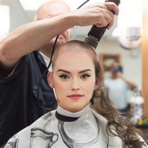 Hair On Cape Floor Shaved Head Women Bald Head Women Hair Cuts