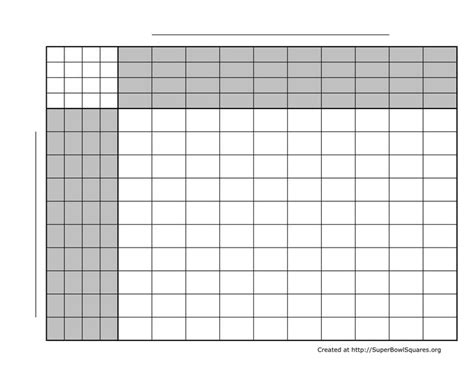 football pool  printable football squares  minimalist blank