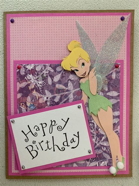 tinkerbell happy birthday kids cards princess card homemade cards