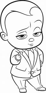 Coloring Boss Baby Pages Kids sketch template