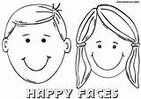Face Coloring Girl Pages Smiley Print Boy Clipart Cartoon Sheets Printable Color Template Dorothy Library Getcolorings Search Popular sketch template