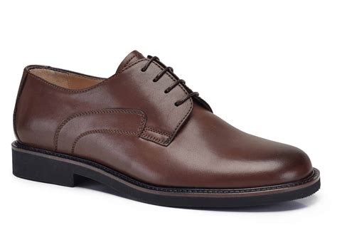 genuine leather brown mens casual shoes