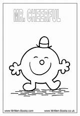 Colouring Cheerful Tickle Monsieur Coloringhome sketch template