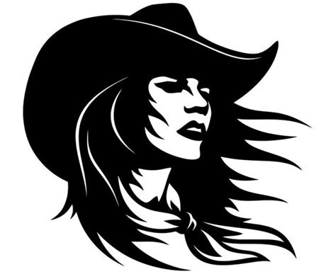 cowgirl svg country girl svg western head face woman etsy