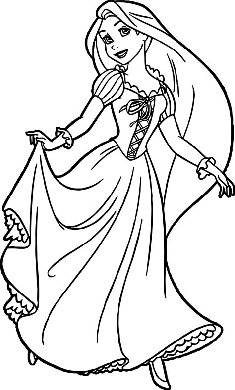 nice rapunzel  flynn ready coloring page tangled coloring pages